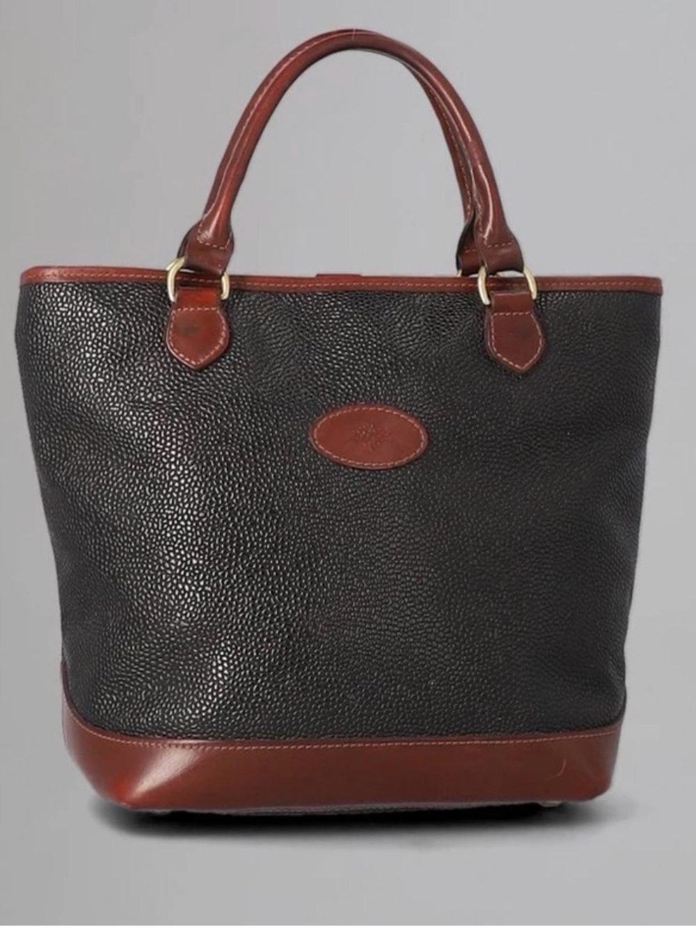 Mulberry Hellier in Black and Brantson Scotchgrain Leather. Excellent Condition.